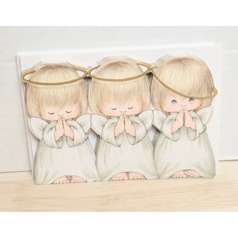 VTG Hallmark Christmas Angels Cards & Envelopes Set of 14 NOS